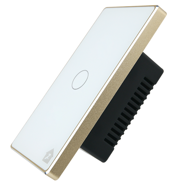 Công Tắc Cảm Ứng Có Phản Hồi SmartZ 1 nút SW100V.1 - Màu trắng Viền vàng